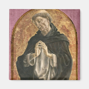 Íman Santo Dominic (tempera no painel)