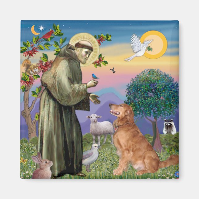 Íman Santo Francis - Retriever Ouro ( nº 1) (Frente)