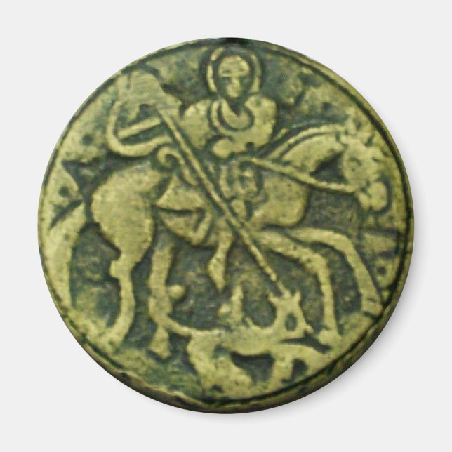 ÍMAN SANTO GEORGE E DRAGON MEDALLION (Frente)
