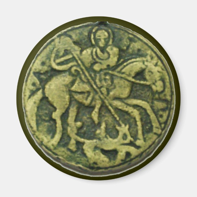 ÍMAN SANTO GEORGE E DRAGON MEDALLION (Frente)