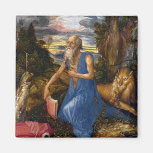 Íman Santo Jerome na região selvagem por Durer