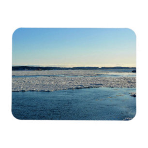 Íman Santo Lawrence River em inverno, Quebec, Canadá
