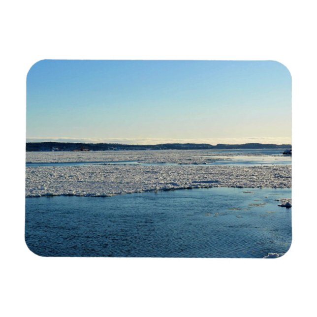Íman Santo Lawrence River em inverno, Quebec, Canadá (Horizontal)