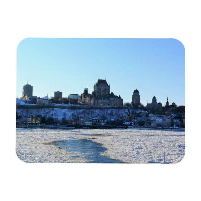 Íman Santo Lawrence River & Old Quebec City, Quebec (Horizontal)