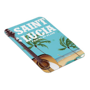 Íman Santo Lúcia retro Holiday poster art
