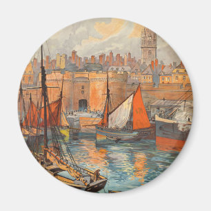 Íman Santo Malo, França, Poster Art