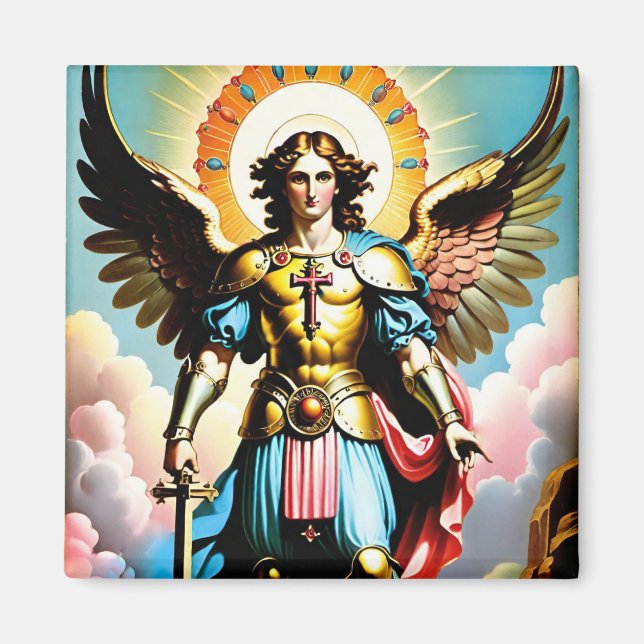 Íman Santo Michael Magnet, católico (Frente)