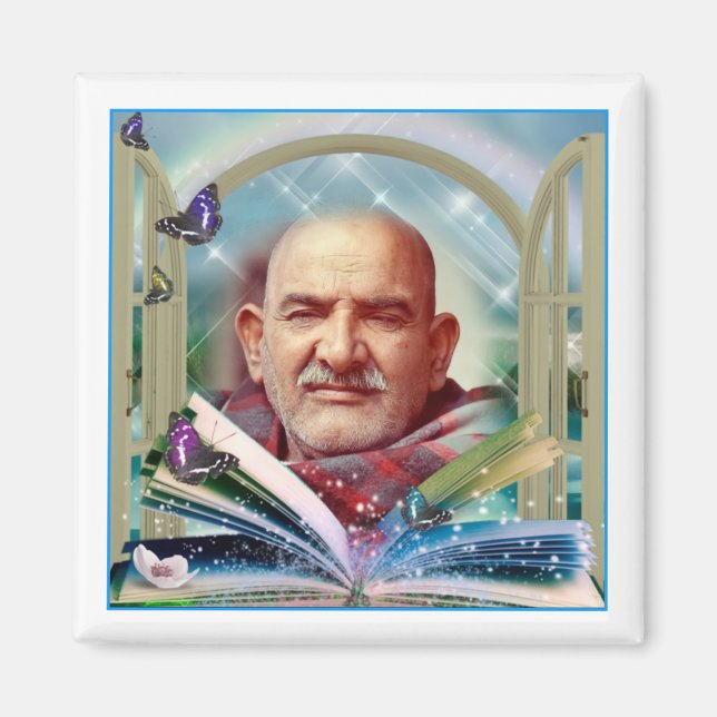 Íman Santo mundial Neem Karoli Baba ji Magnet (Frente)