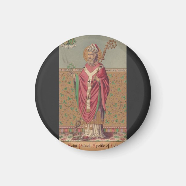 Íman Santo Patrício da Irlanda Arte Celta Sagrada (Frente)