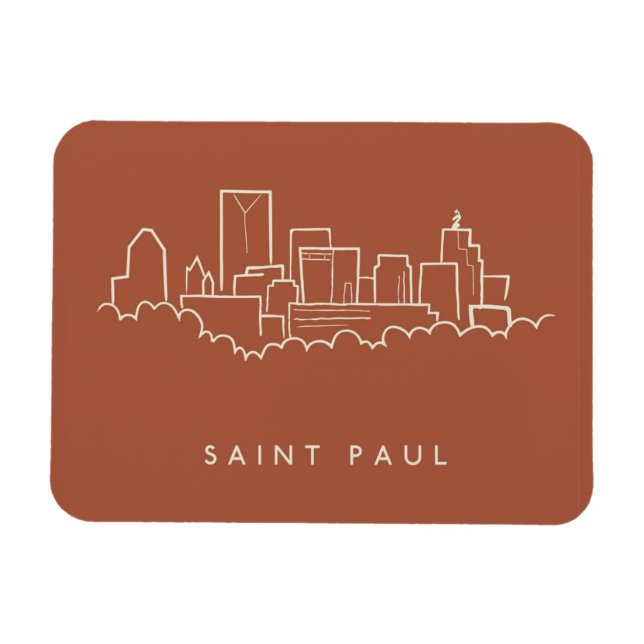 Íman Santo Paul, Minnesota Skyline (Horizontal)