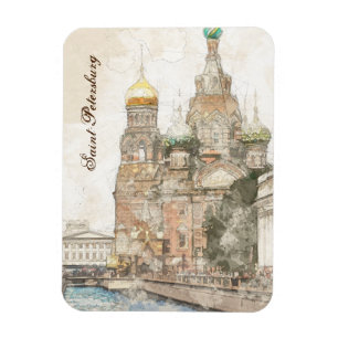 Íman Santo Petersburgo Rússia Souvenir Magnet - Cena