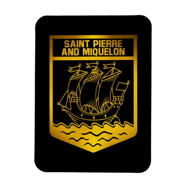 Íman Santo Pierre e Miquelon Emblem (Vertical)