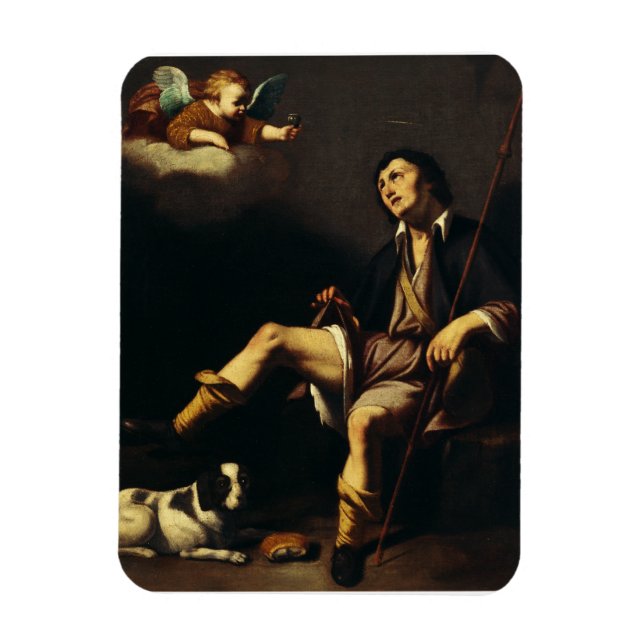 Íman Santo Roch e o Anjo pela Cara François (Vertical)