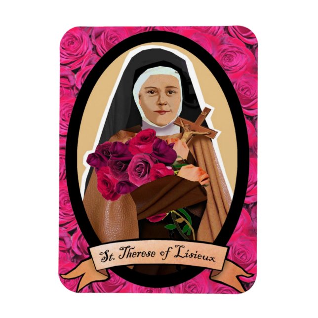 Íman Santo Terese do ícone Lisieux imã de geladeira (Vertical)