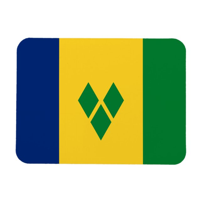Íman Santo Vincent Flag (Horizontal)