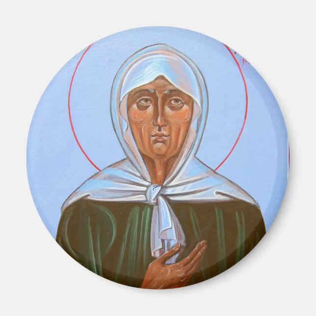Íman Santo Xenia da Rua Ímaco ortodoxo de Petersburgo (Frente)