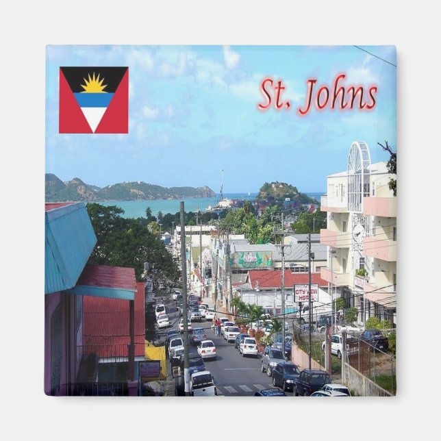 Íman santo zAG005 JOHN, Antígua e Barbuda, frigorífico (Frente)