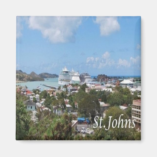 Íman santo zAG006 JOHN, Antígua e Barbuda, frigorífico (Frente)