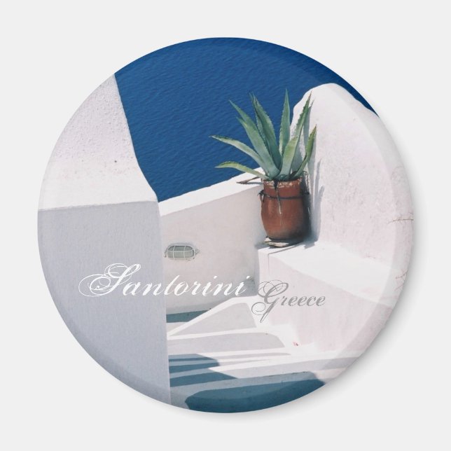 Íman Santorini, Grécia Magnet (Frente)