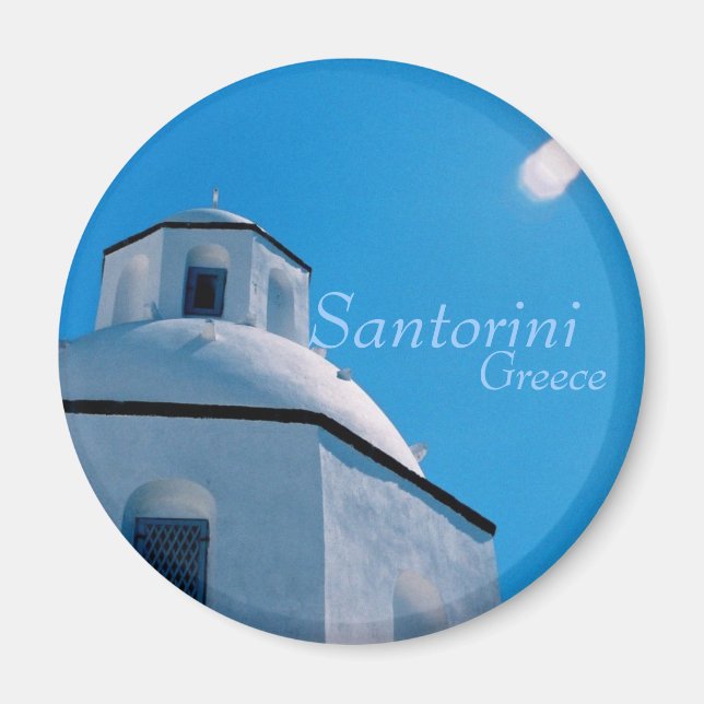 Íman Santorini, Grécia Magnet (Frente)