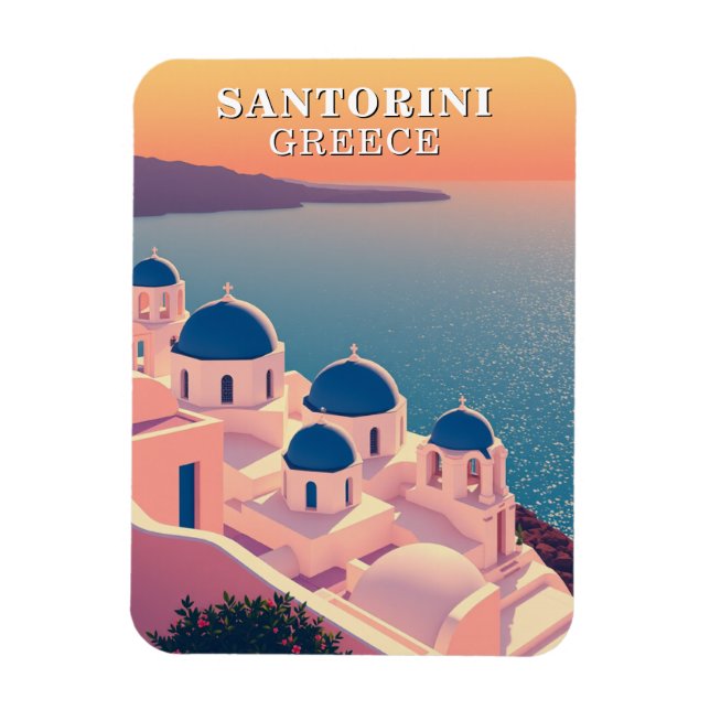 Íman Santorini Grécia Souvenir Iconic (Vertical)