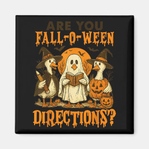 Íman são Direções de Fall-o-ween Engraçadas Professora