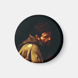 Íman São Francisco por Caravaggio Obra-Prima Barroca