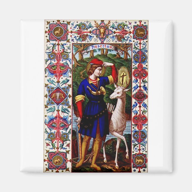 Íman São Huberto de Liège com o cervo  (Frente)