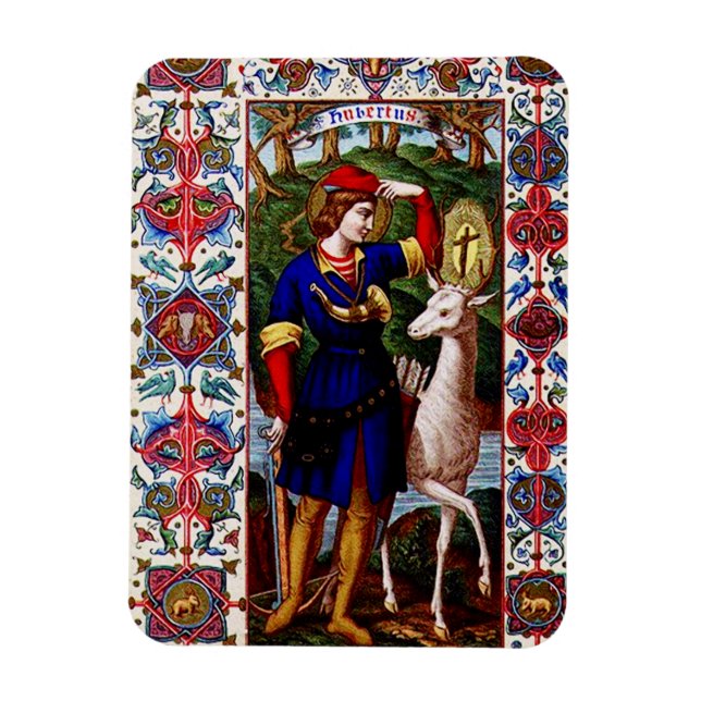 Íman São Huberto de Liège com o cervo  (Vertical)