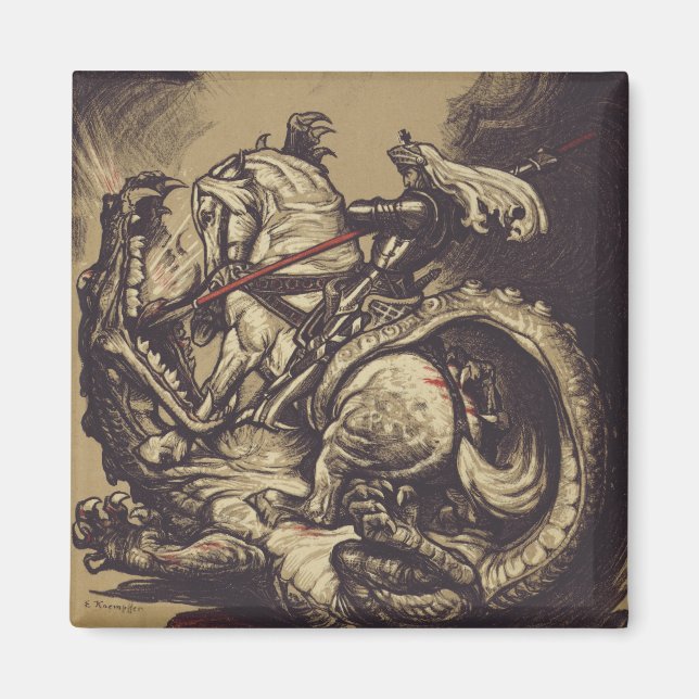 Íman São Jorge e o Dragão Grande Mártir (Frente)