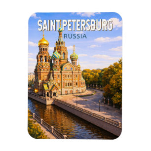 Íman São Petersburgo Ilustração Arte Viagens Rússia