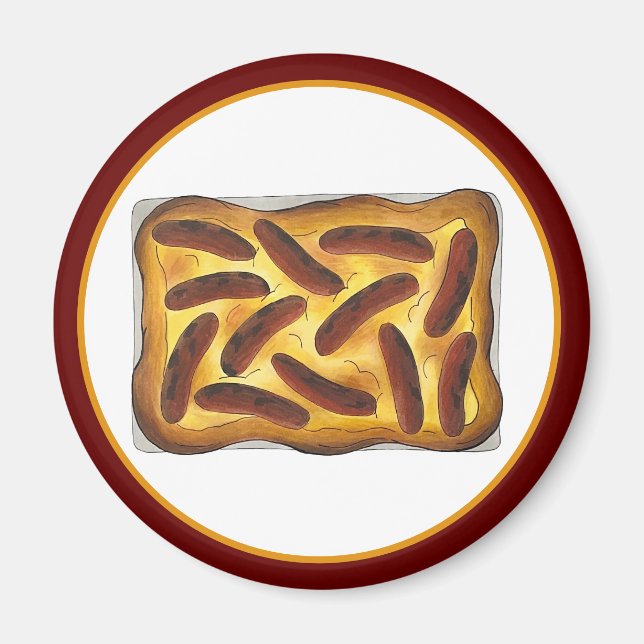 Íman Sapo britânico da Comida inglesa no salsicha do Bu (Frente)