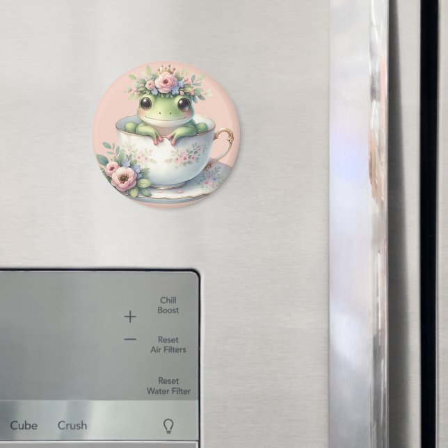 Íman Sapo Caprichoso em Xícara de Chá Floral (In Situ (Fridge))