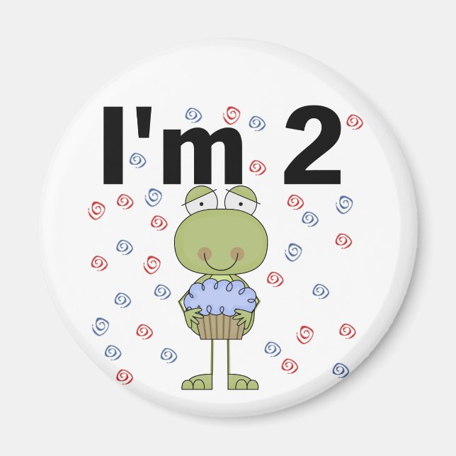 Íman Sapo com Camisetas do segundo aniversário do Cupca (Frente)