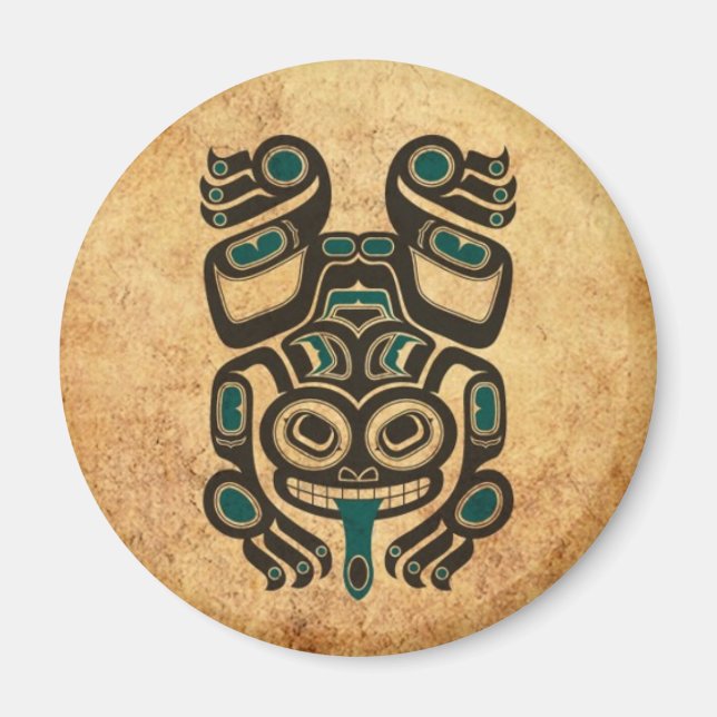 Íman Sapo com espírito azul e preto Haida (Frente)