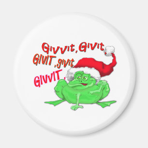 Íman Sapo com sapo santa hat givit givit