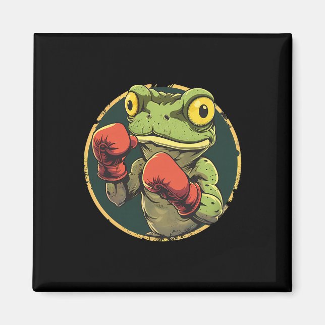 Íman Sapo de Boxe com Luvas de Boxe Kickboxing Funny Bo (Frente)