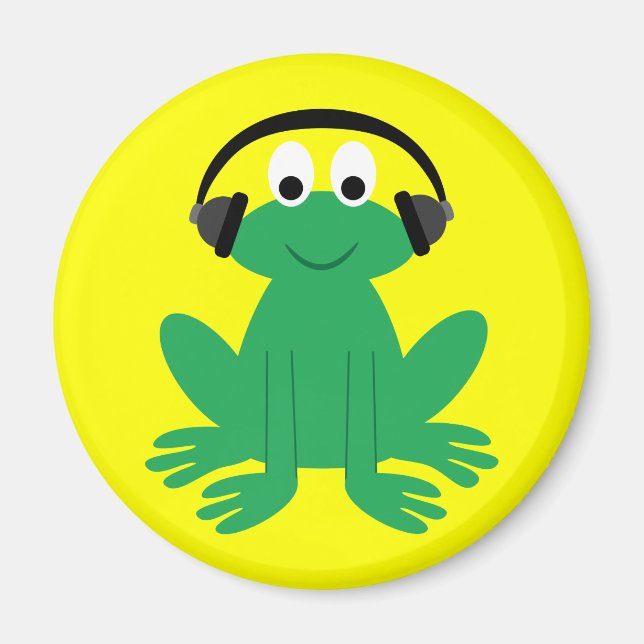 Íman Sapo de desenho bonito com ímã fones de ouvido (Frente)