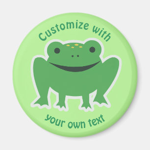 Íman Sapo de desenho de texto personalizado