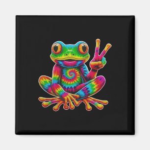 Íman Sapo de Gravata-dye Sinal de Paz Hippie Natal Sapo
