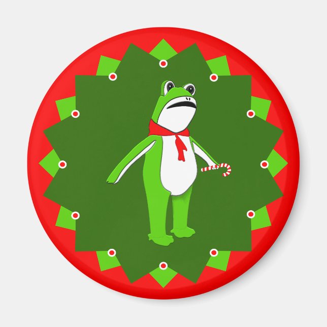 Íman Sapo engraçado de Natal (Frente)