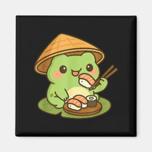 Íman Sapo Fofo Comendo Sushi Anime Japonês Homens Mulhe