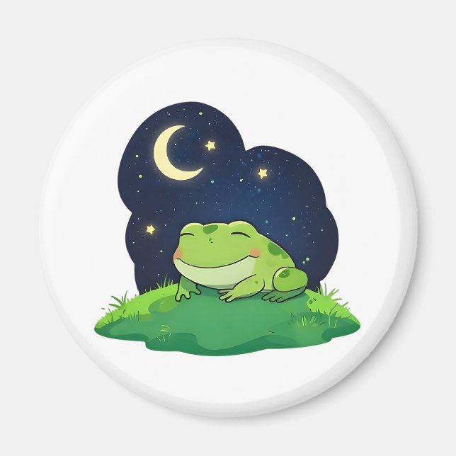 Íman Sapo fofo de observação de estrelas Design de céu  (Frente)