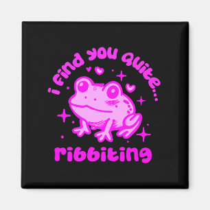Íman Sapo Fofo Trocadilho Ribbiting Amantes de Sapos Ci