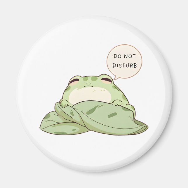 Íman Sapo Kawaii de Não Perturbe Dormindo (Frente)