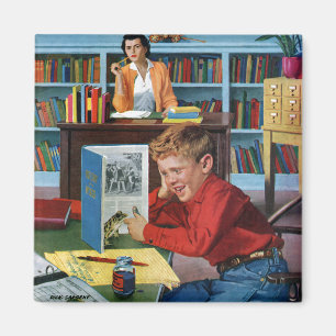 Íman Sapo na Biblioteca