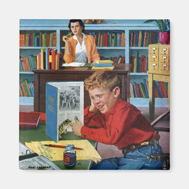 Íman Sapo na Biblioteca (Frente)