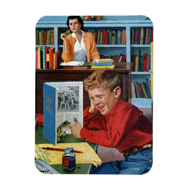 Íman Sapo na Biblioteca (Vertical)