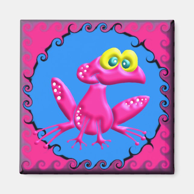 Íman Sapo Rosa Funky (Frente)