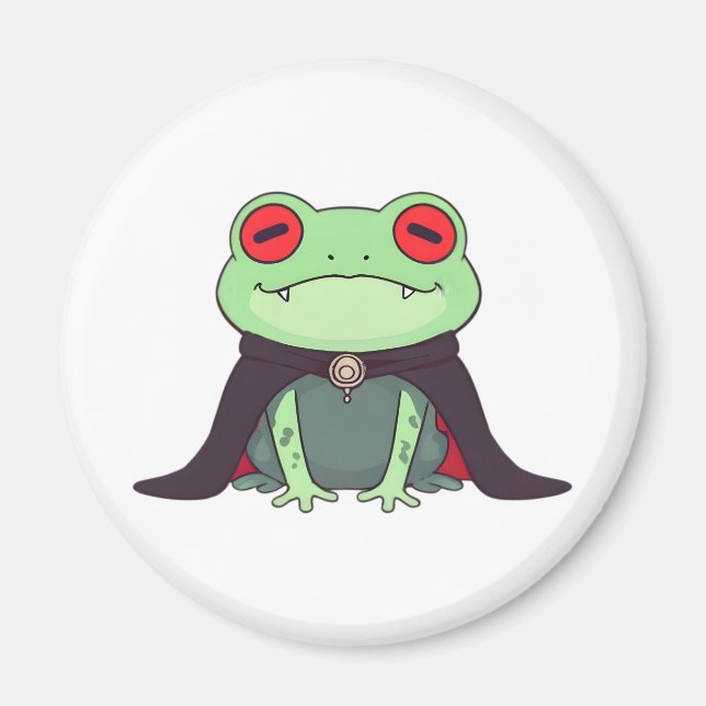 Íman Sapo Vampiro Kawaii Cape de Halloween (Frente)